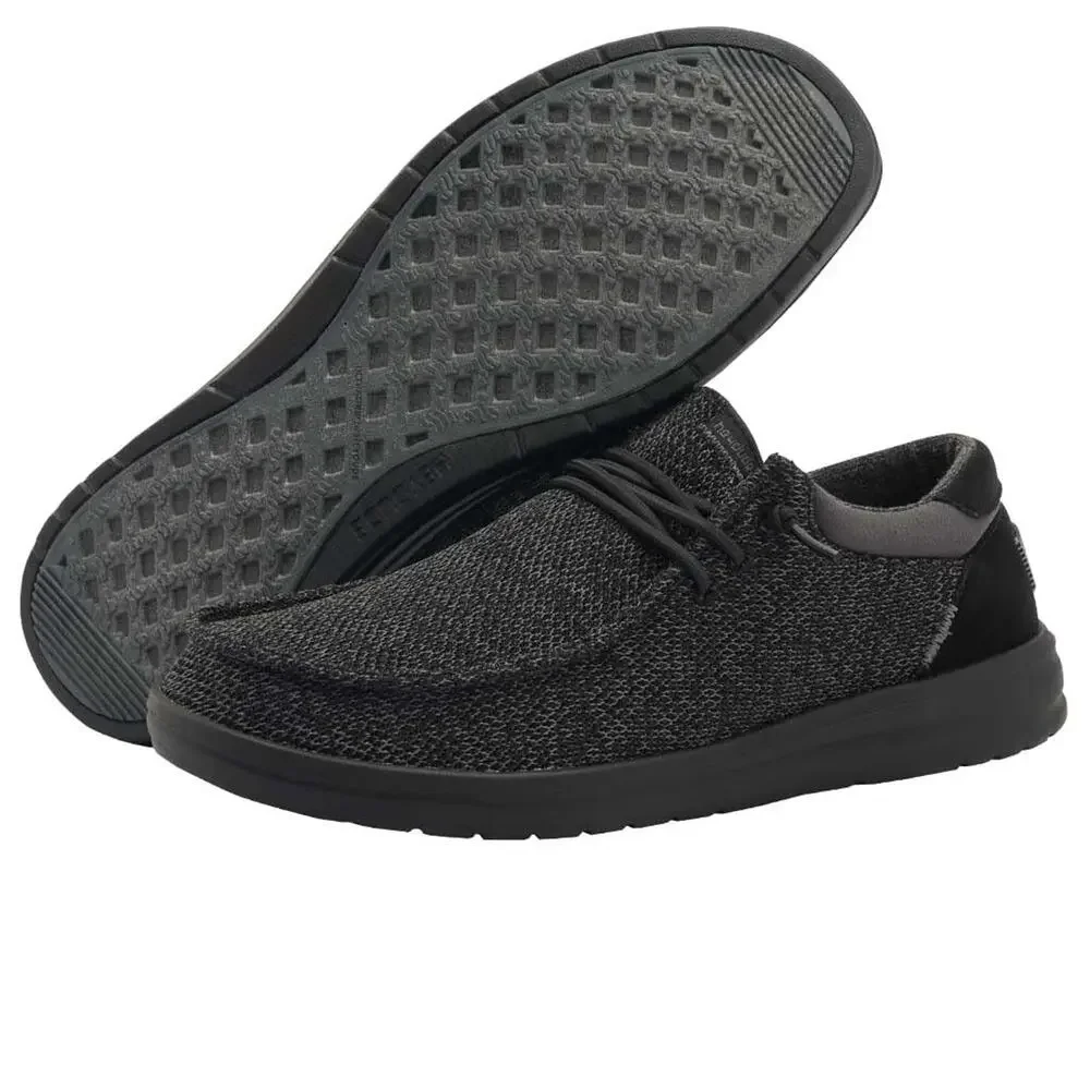 HEY DUDE MEN'S PAUL SOX TOTAL BLACK SIZE 12 | MEN’S SHOES
